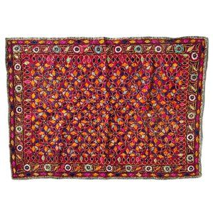 Embroidered Boho Indian Wall Art Table Decor